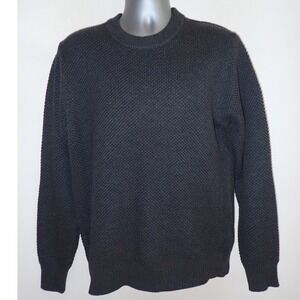 Line Of Trade Men's Norfolk Cotton Waffle Knit Sweater dark Gray Large